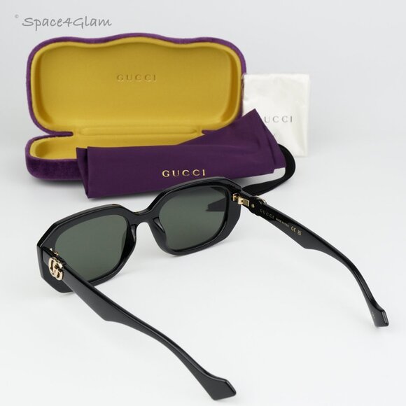 Gucci Women Sunglasses Black Grey Geometric GG1535S 001 BRAND NEW - Picture 7 of 10
